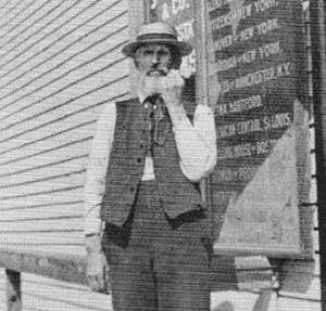John J. Weber outside Hoyne's original location at 2301 W. Cermak.